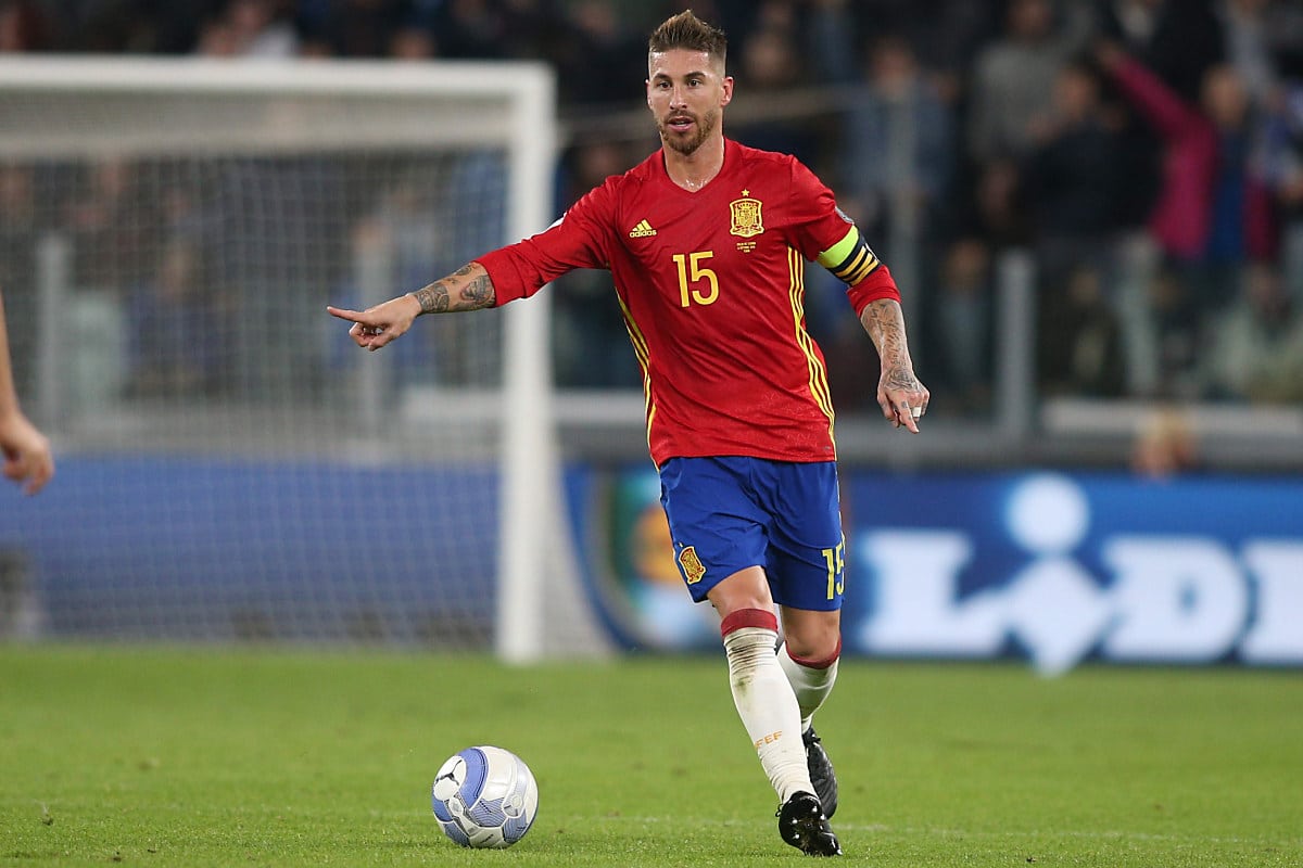 Sergio Ramos im spanischen WM Trikot mit der Rückennummer 15. (Foto Shutterstock)
