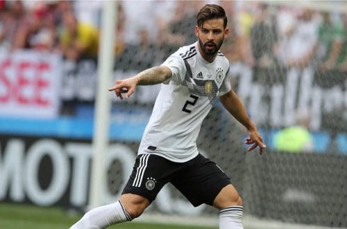 Marvin Plattenhardt mit der Rückennummer 2 beim 1.WM-Spiel gegen Mexiko am 17.6.2018 (Marco Iacobucci EPP / Shutterstock.com)