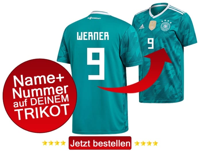 Das neue DFB Awaytrikot von Timo Werner mit der Rückennummer 9.