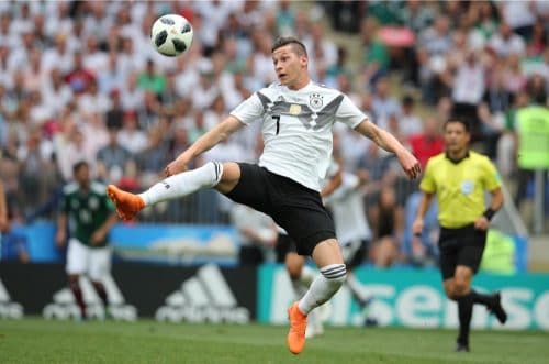 Julian Draxler mit der Rückennummer 7 beim 1.WM-Spiel gegen Mexiko am 17.6.2018 (Marco Iacobucci EPP / Shutterstock.com)