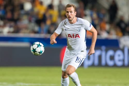 Tottenhams Stürmerstar Harry Kane in Aktion! Photo: Shutterstock.