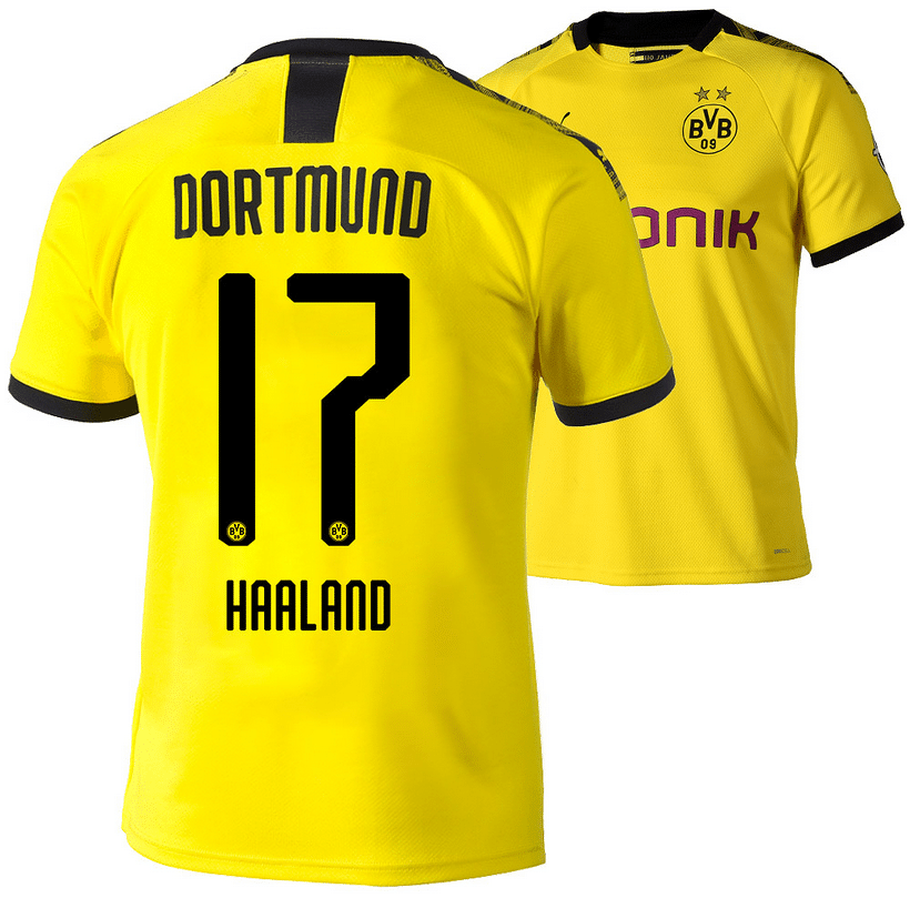 Erling Haaland vom BVB mit der Rückennummer 17.