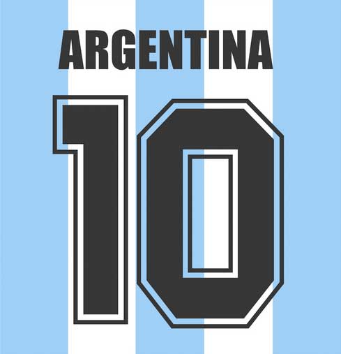 Maradona Rückennummer Nr.10 Argentinien