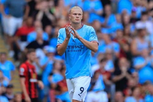 Erling Haaland mit der Rückennummer 9 von Manchester City (Copyright depositphotos.com / vitaliivitleo)