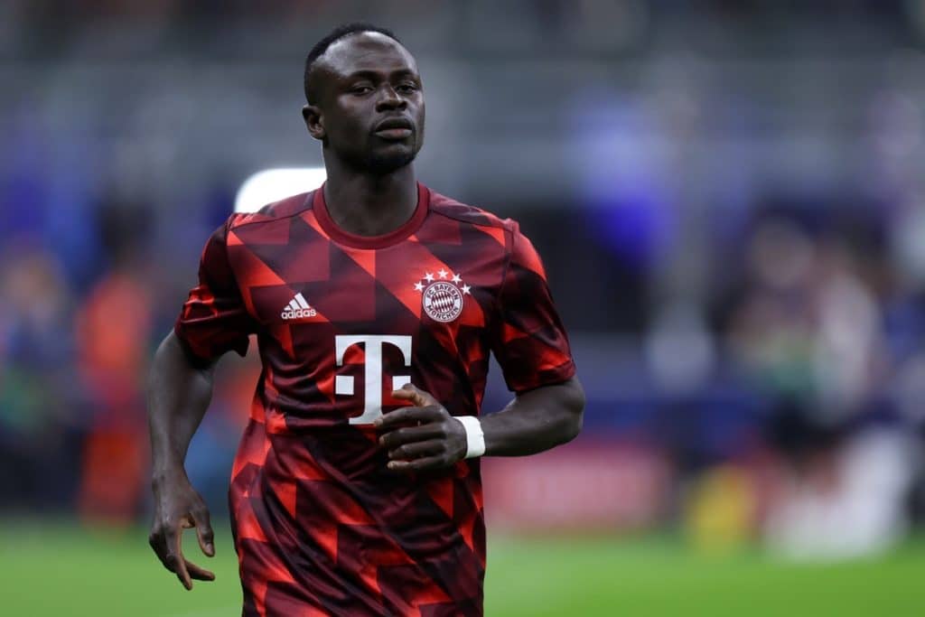 Der Topstürmer Sadio Mane aus dem Senegal im neuen FC Bayern München Trikot 2022 am 7.September 2022.